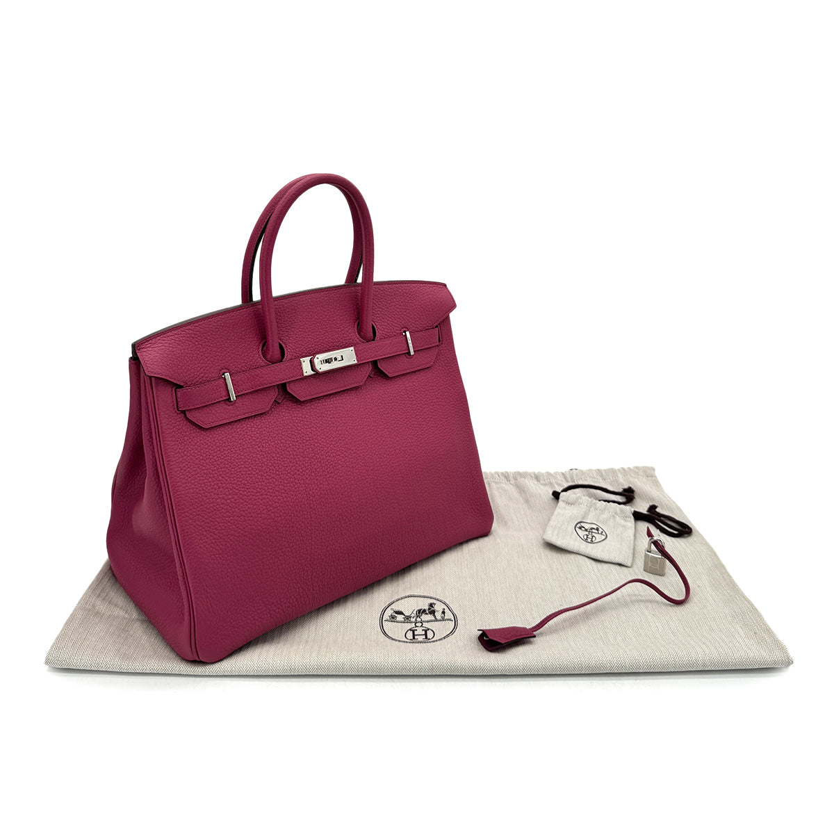 Luxury Promise Japan HERMES BIRKIN 35 TOSCA TOGO HAND BAG R PALLADIUM HARDWARE 90292820