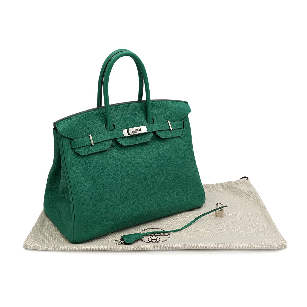 Luxury Promise Japan HERMES BIRKIN 35 VERSO VERT VERTIGO VERT FONCE TAURILLON CLEMENCE HAND BAG 2017 A STAMP PALLADIUM HARDWARE 90324745