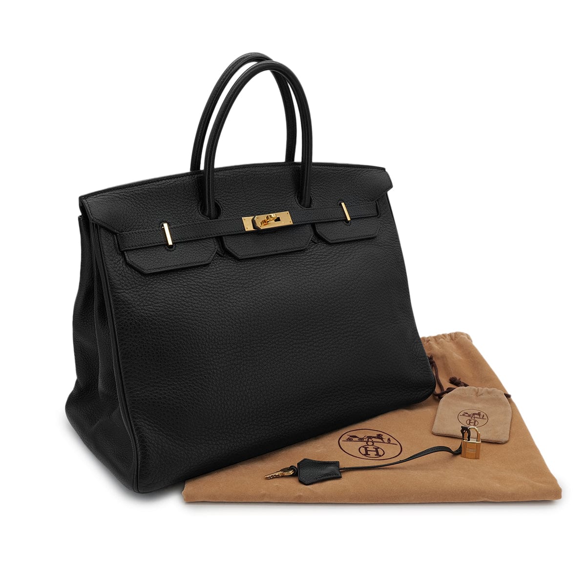 Luxury Promise Japan HERMES BIRKIN 40 BLACK TOGO HAND BAG □D GHW 90303485