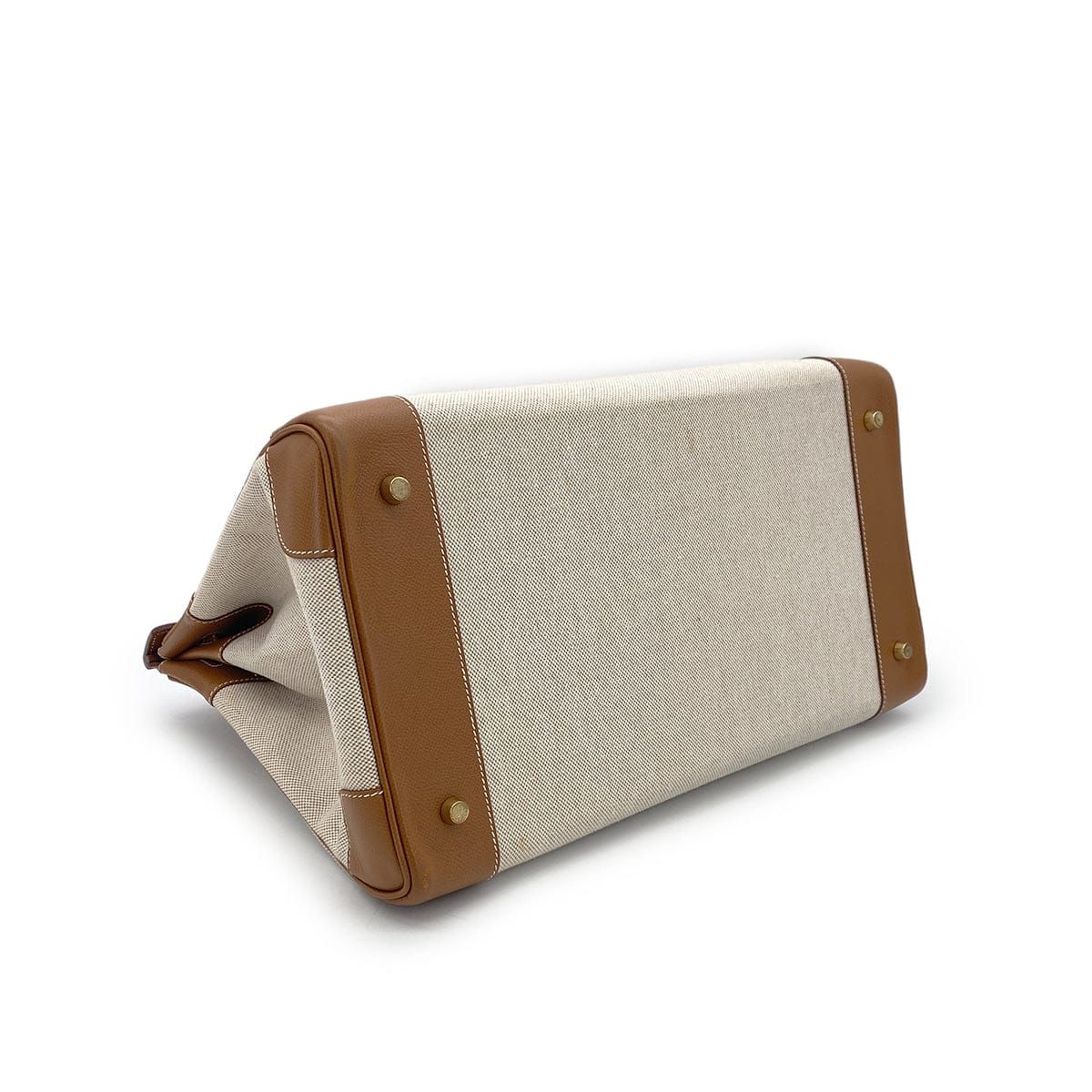 Luxury Promise Japan HERMES BIRKIN 40 GOLD COUCHEVEL TOILE H HAND BAG □B GHW 90304187