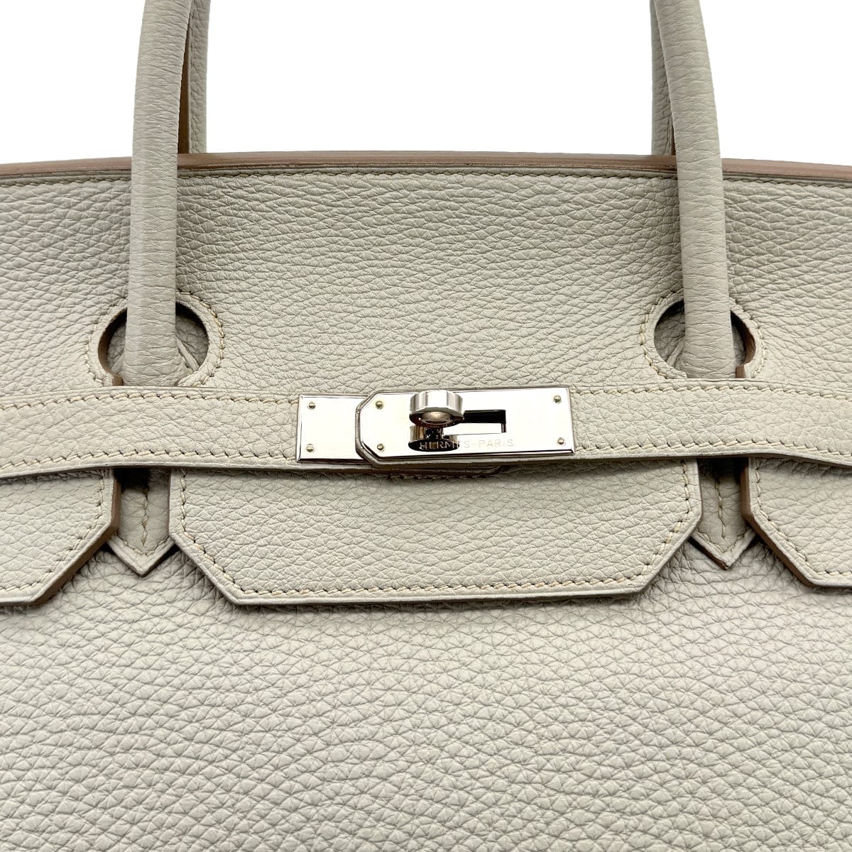 Luxury Promise Japan HERMES BIRKIN 40 GRIS PERLE TOGO HAND BAG 2011 SQUARE O PALLADIUM HARDWARE 90314370