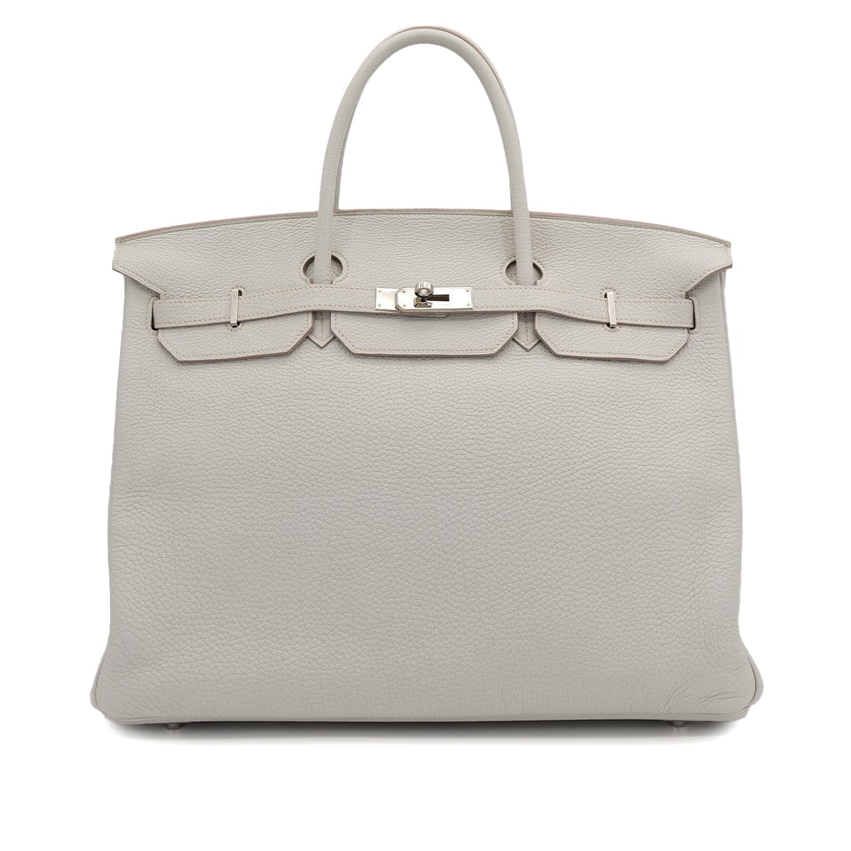Luxury Promise Japan HERMES BIRKIN 40 GRIS PERLE TOGO HAND BAG 2011 SQUARE O PALLADIUM HARDWARE 90314370