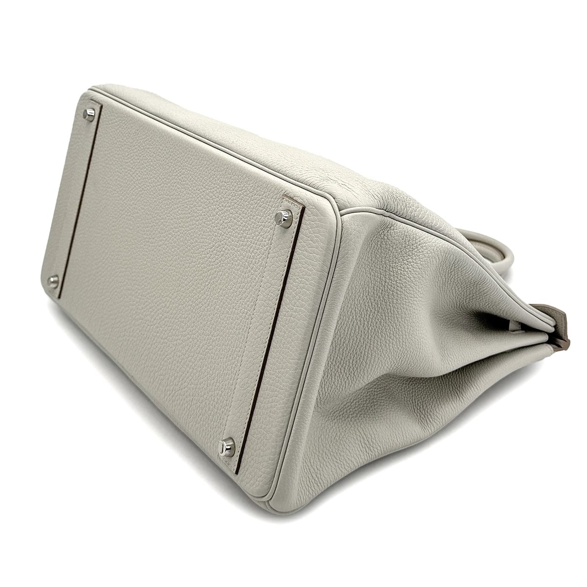 Luxury Promise Japan HERMES BIRKIN 40 GRIS PERLE TOGO HAND BAG 2011 SQUARE O PALLADIUM HARDWARE 90314370