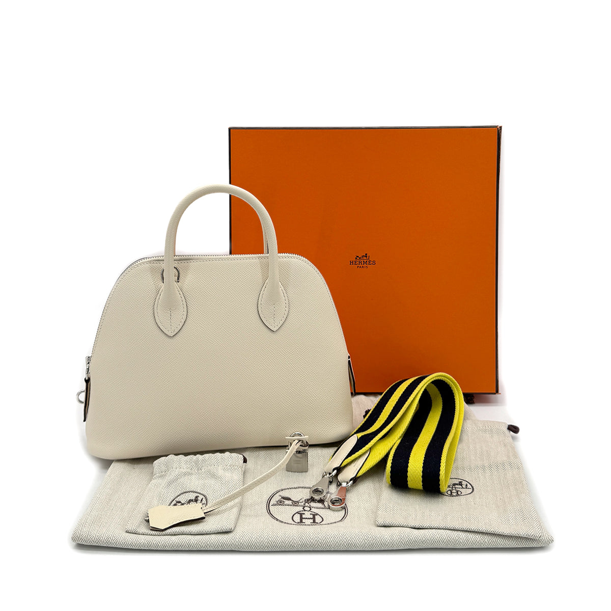 Luxury Promise Japan HERMES BOLIDE 1923 25 SANGLE WOOLY NATA VEAU EPSOM HAND SHOULDER BAG B SHW 90280517