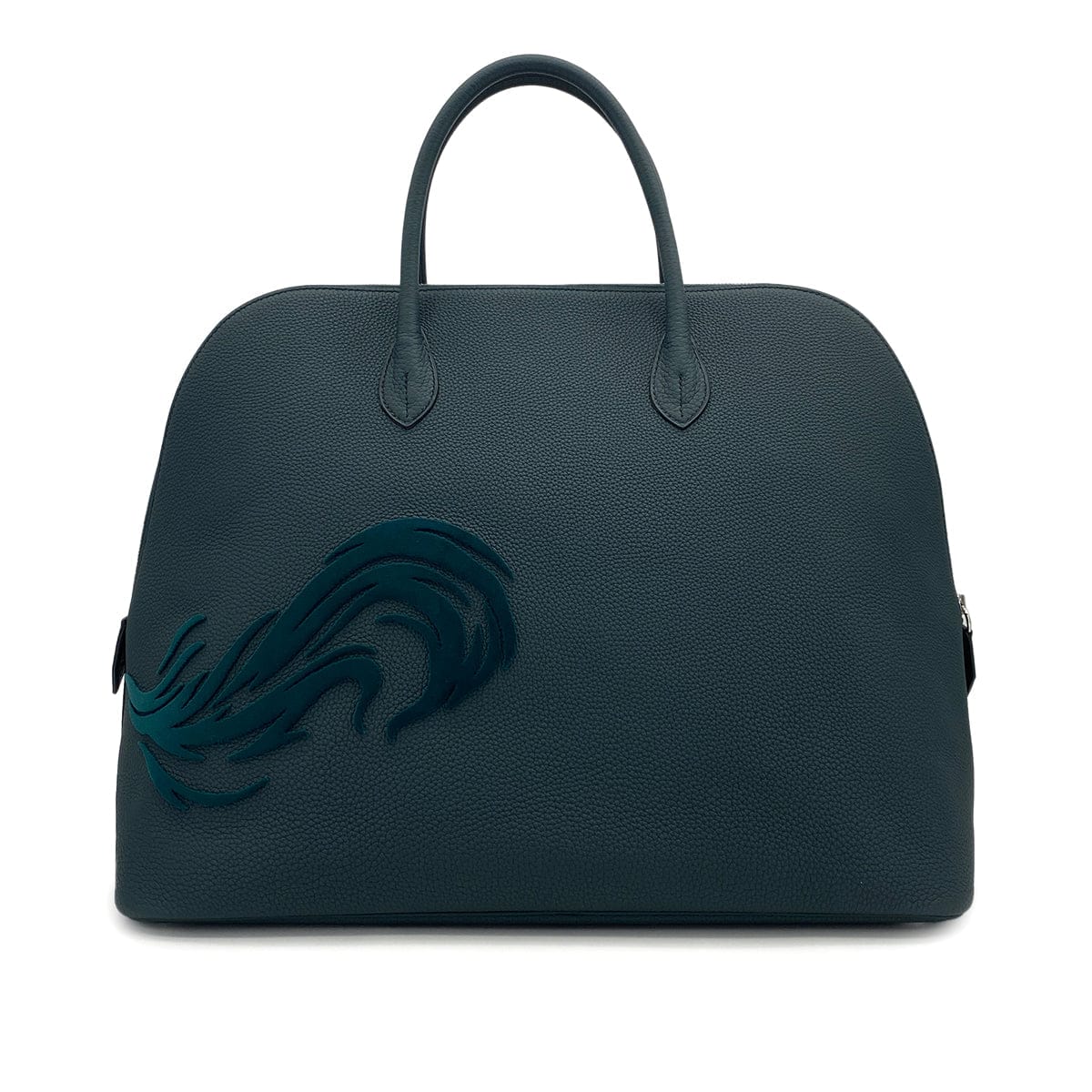 Luxury Promise Japan HERMES BOLIDE 1923 45 CHIMERES DRAGON VERT CYPRESS TOGO VELVET HAND BAG 2019 D STAMP PALLADIUM HARDWARE 90311974