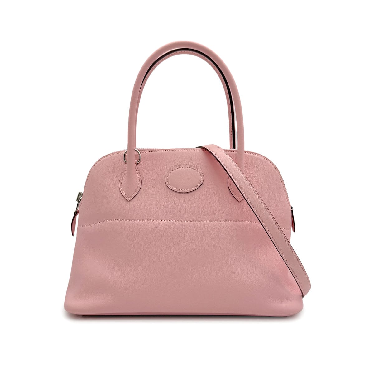 Luxury Promise Japan HERMES BOLIDE 27 ROSE SAKURA VEAU SWIFT HAND SHOULDER BAG 2016 X STAMP PALLADIUM HARDWARE 90313539