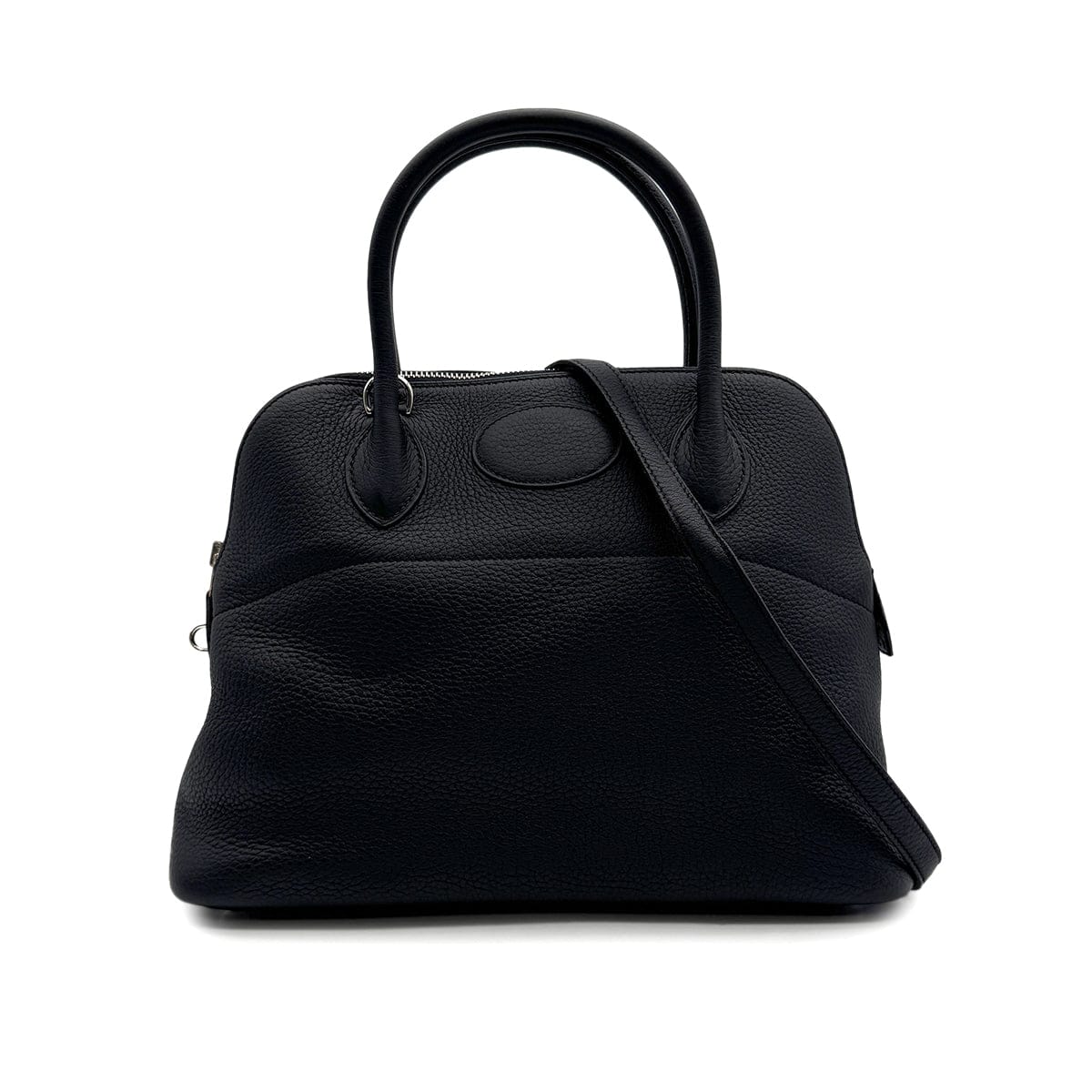 Luxury Promise Japan HERMES BOLIDE 31 BLACK TAURILLON CLEMENCE HAND SHOULDER BAG 2012 SQUARE P PALLADIUM HARDWARE 90313852
