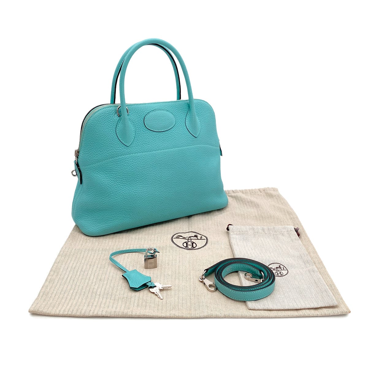 Luxury Promise Japan HERMES BOLIDE 31 BLEU SAINT CYR TAURILLON CLEMENCE HAND SHOULDER BAG T SHW 90295824