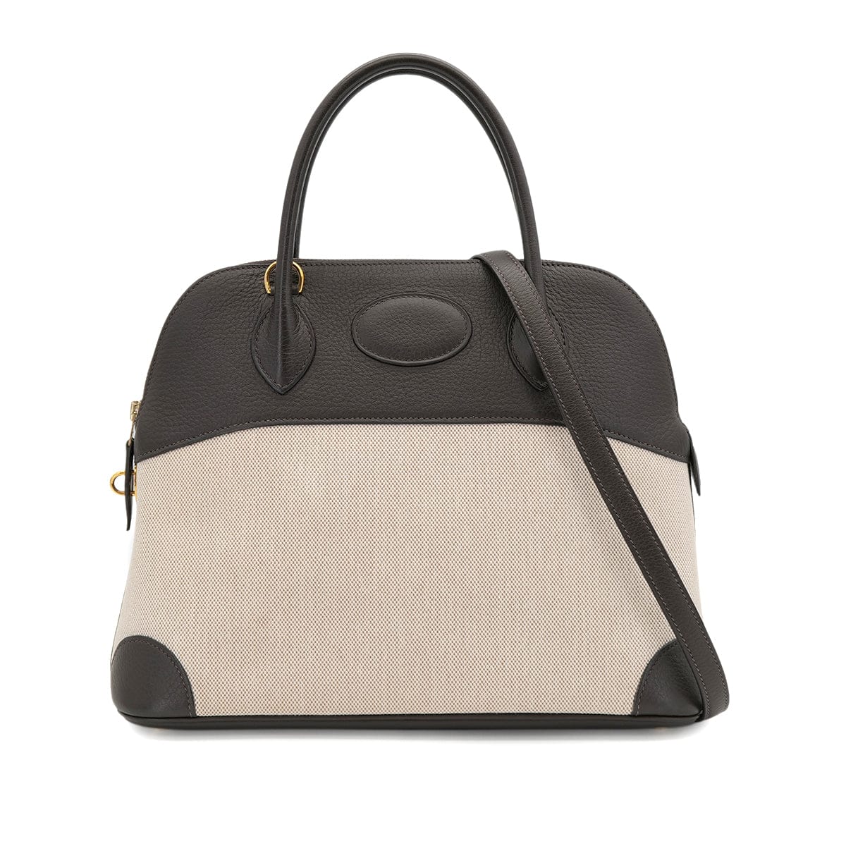 Luxury Promise Japan HERMES BOLIDE 31 CHOCOLAT TOILE H TAURILLON CLEMENCE HAND SHOULDER BAG 2006 SQUARE J GOLD HARDWARE 90323083