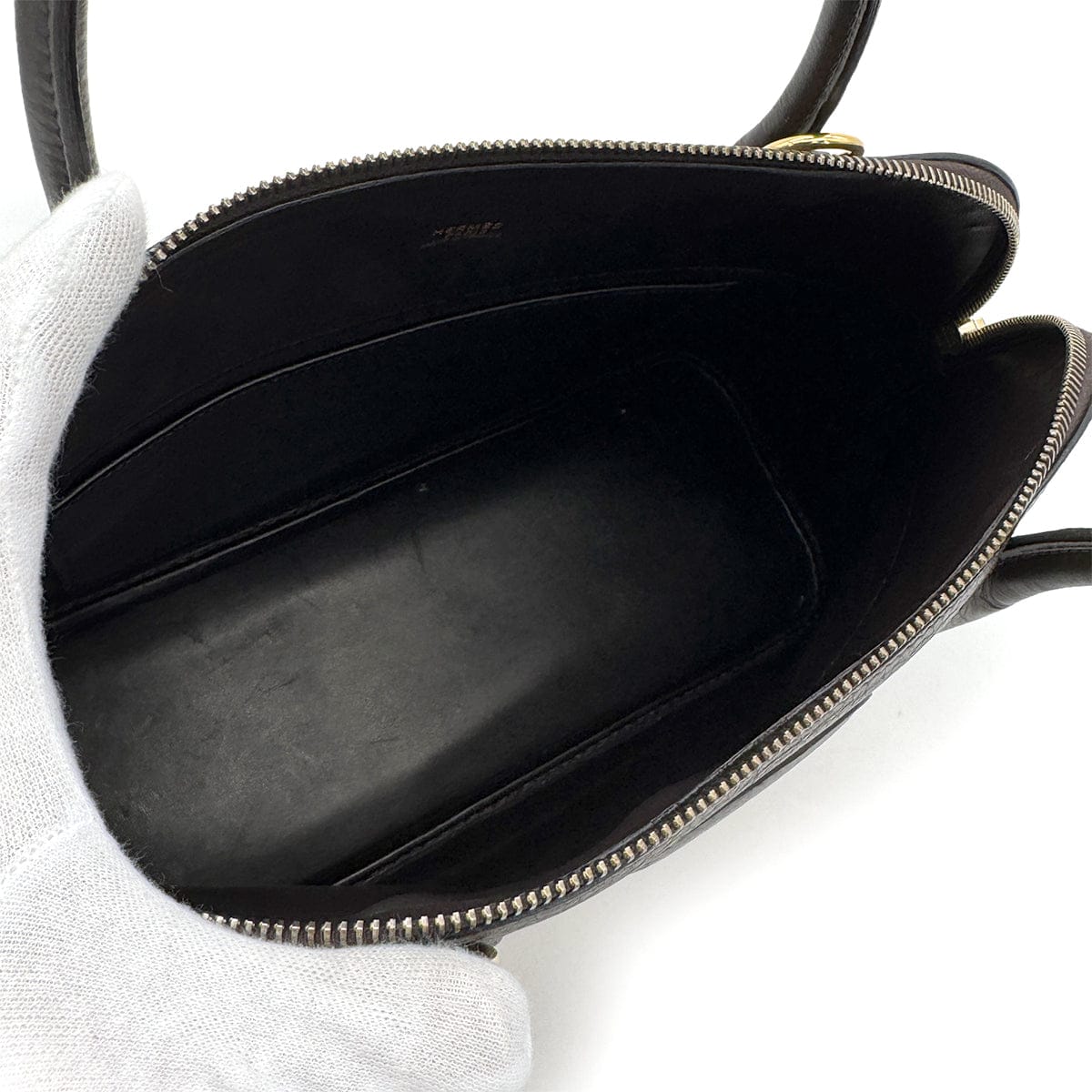 Luxury Promise Japan HERMES BOLIDE 31 CHOCOLAT TOILE H TAURILLON CLEMENCE HAND SHOULDER BAG 2006 SQUARE J GOLD HARDWARE 90323083