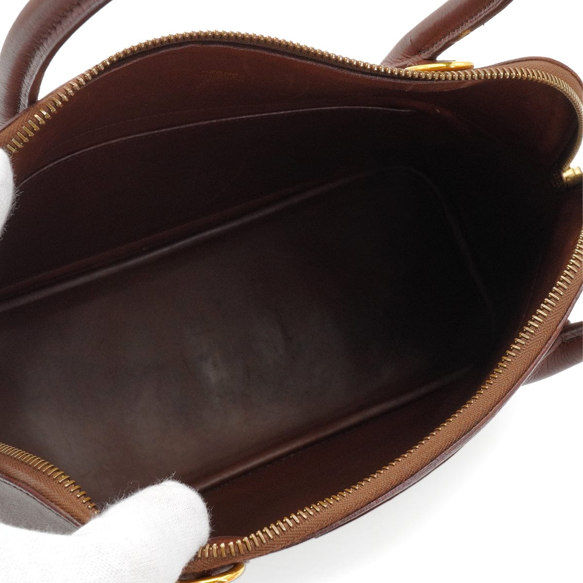 Luxury Promise Japan HERMES BOLIDE 31 MARRON FONCE COUCHEVEL HAND SHOULDER BAG 1995 CIRCLE Y GOLD HARDWARE 90344572