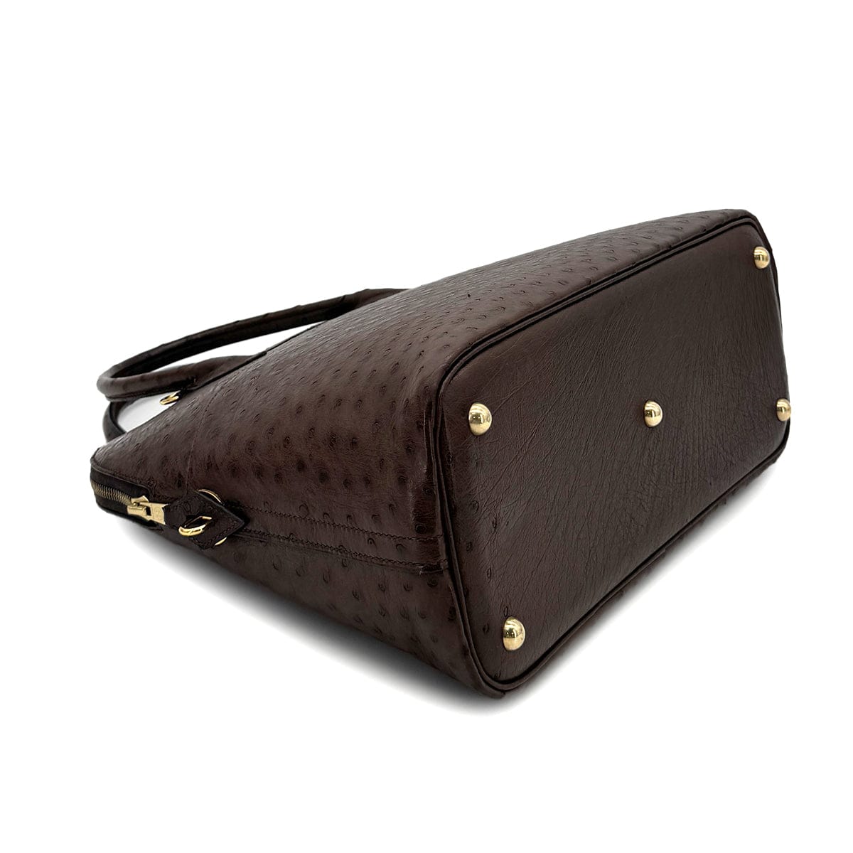 Luxury Promise Japan HERMES BOLIDE 35 CHOCOLAT OSTRICH HAND SHOULDER BAG 〇W GHW 90299753