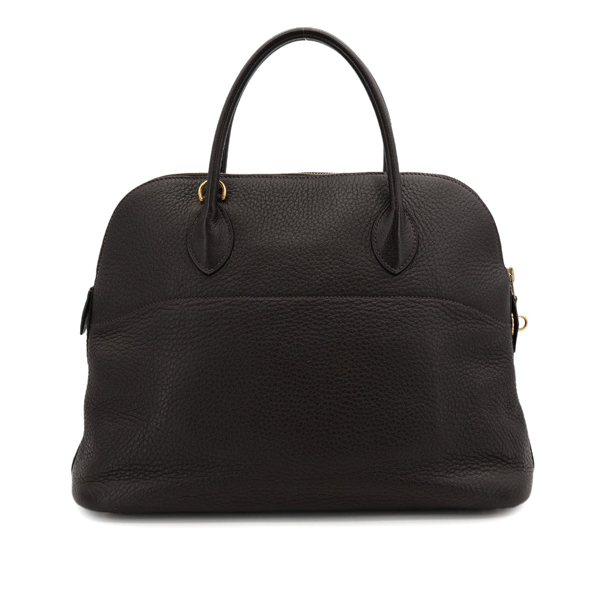 Luxury Promise Japan HERMES BOLIDE 35 CHOCOLAT TAURILLON CLEMENCE HAND SHOULDER BAG 2002 SQUARE F GOLD HARDWARE 90310317