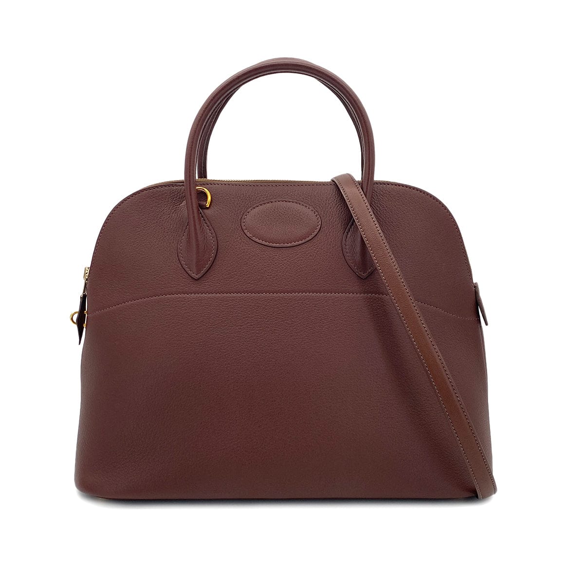 Luxury Promise Japan HERMES BOLIDE 35 HABANA TOGO HAND BAG □A GHW 90298320