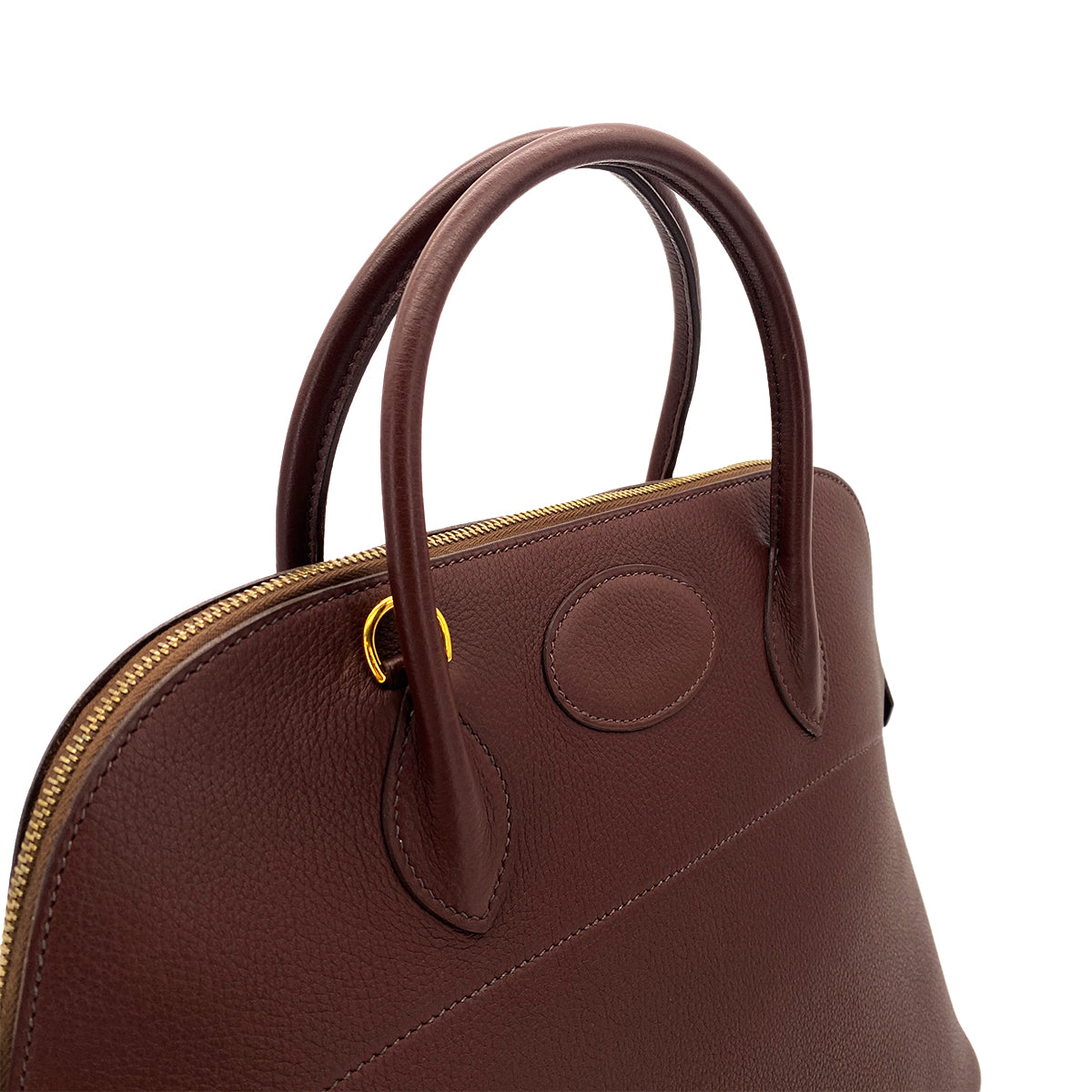 Luxury Promise Japan HERMES BOLIDE 35 HABANA TOGO HAND BAG □A GHW 90298320