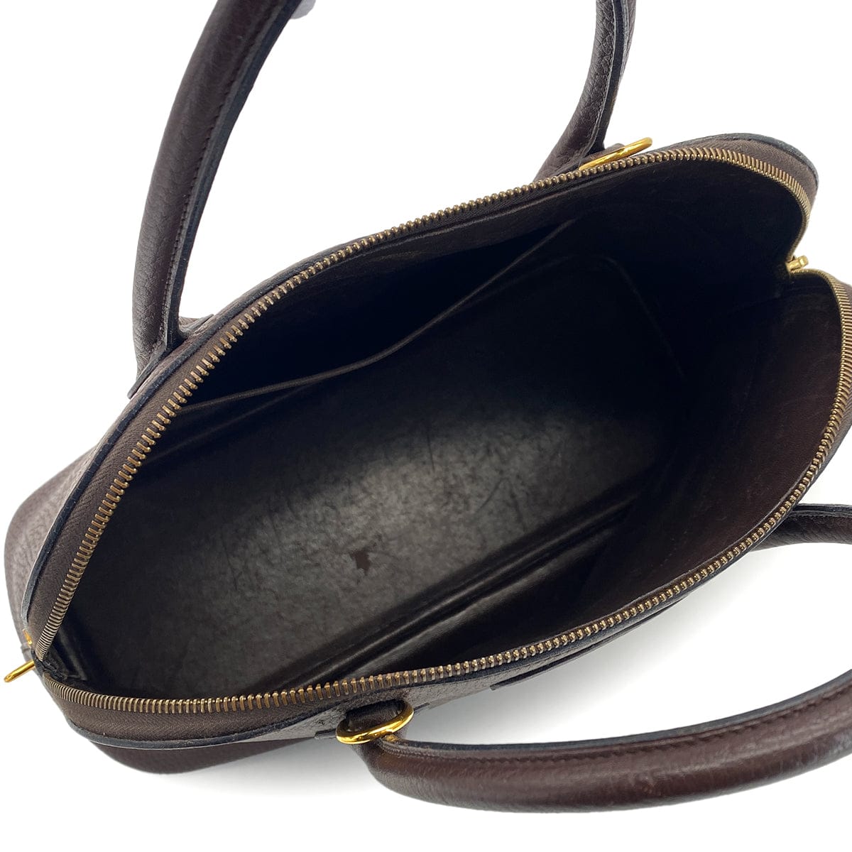 Luxury Promise Japan HERMES BOLIDE 35 HAVANE FJORD HAND SHOULDER BAG 1995 CIRCLE Y GOLD HARDWARE 90317921