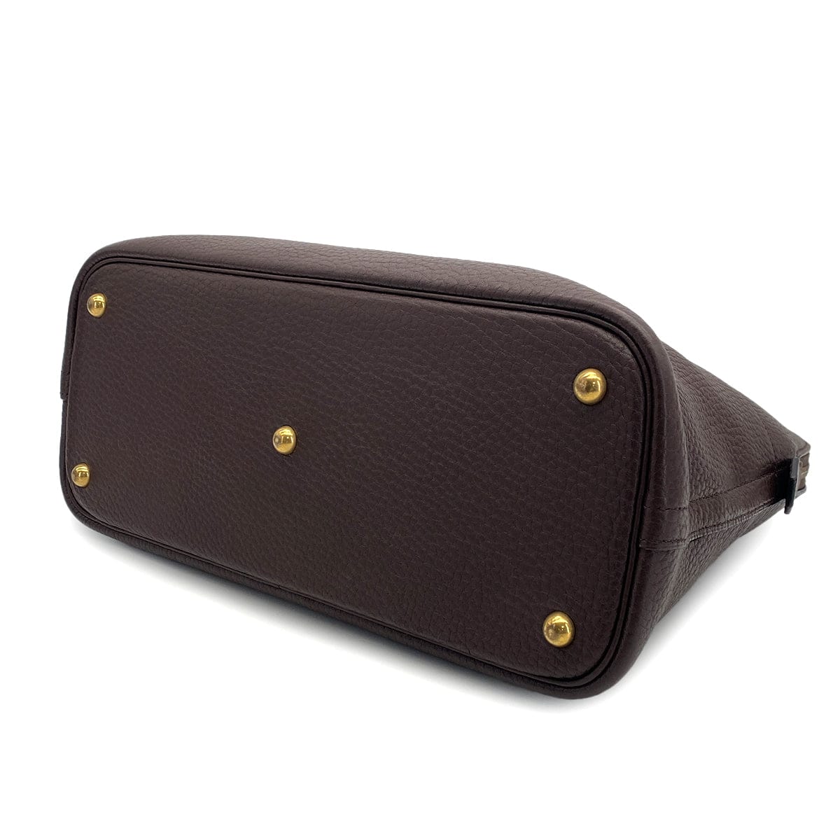 Luxury Promise Japan HERMES BOLIDE 35 HAVANE FJORD HAND SHOULDER BAG 1995 CIRCLE Y GOLD HARDWARE 90317921