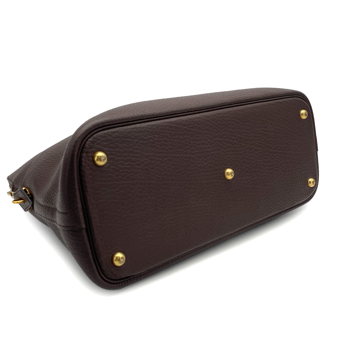 Luxury Promise Japan HERMES BOLIDE 35 HAVANE FJORD HAND SHOULDER BAG 1995 CIRCLE Y GOLD HARDWARE 90317921