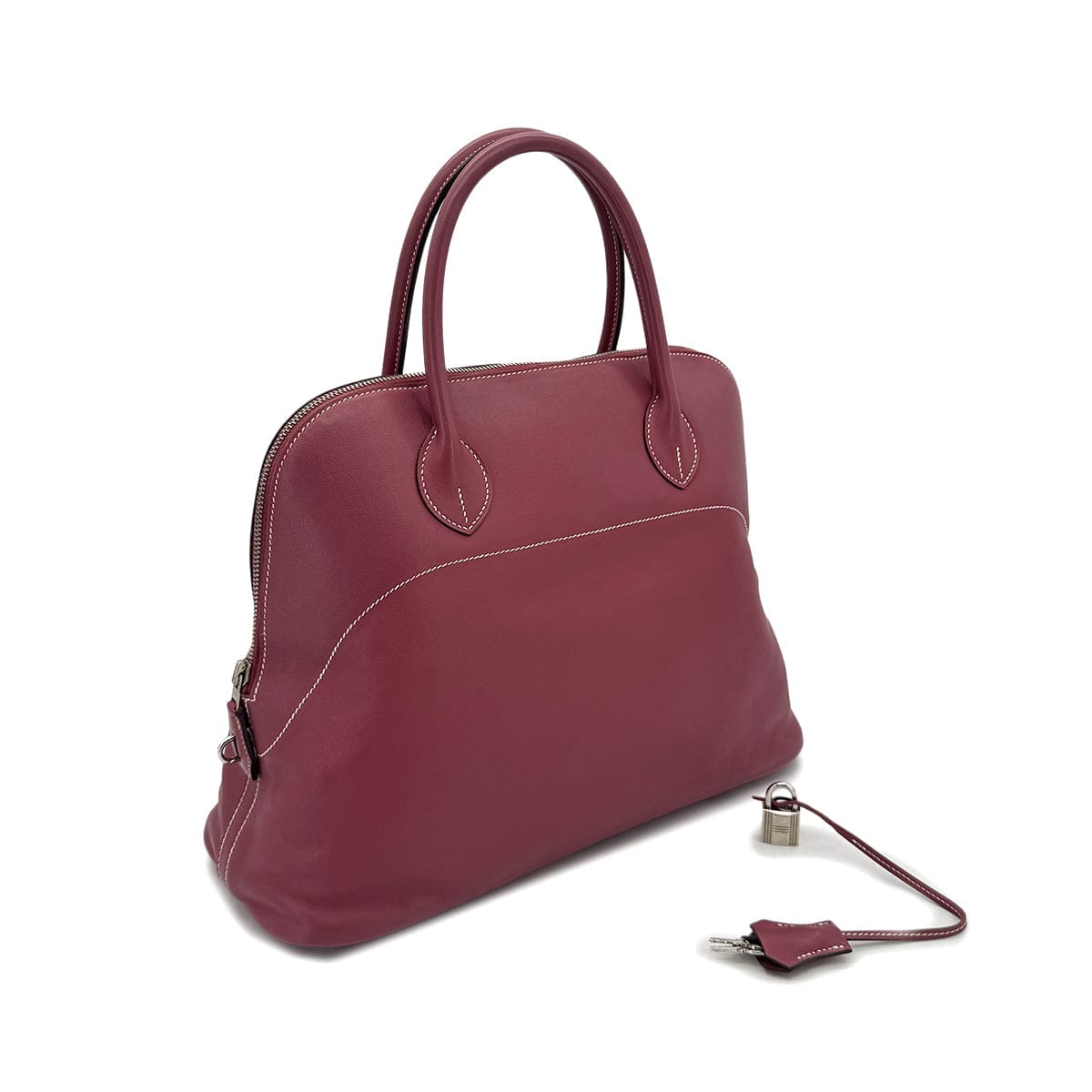 Luxury Promise Japan HERMES BOLIDE RELAX 35 ROSE WOOD VEAU SIKKIM HAND BAG □O SHW 90296563