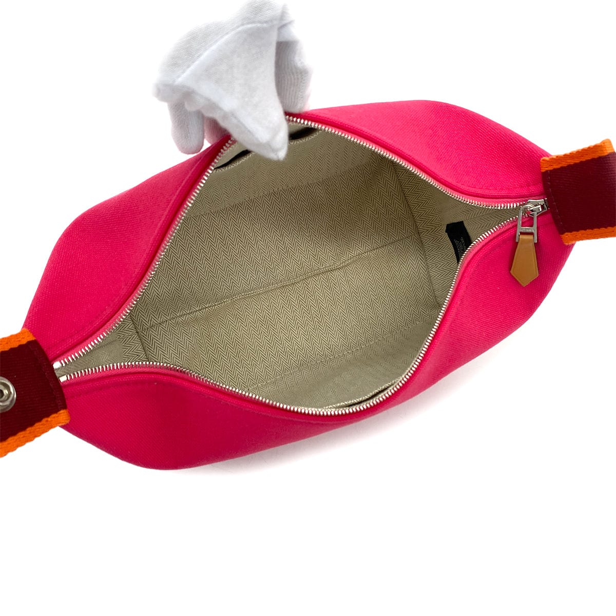 Luxury Promise Japan HERMES BRIDE A BRAC PM HIBISCUS TOILE H POUCH HAND BAG 90280303