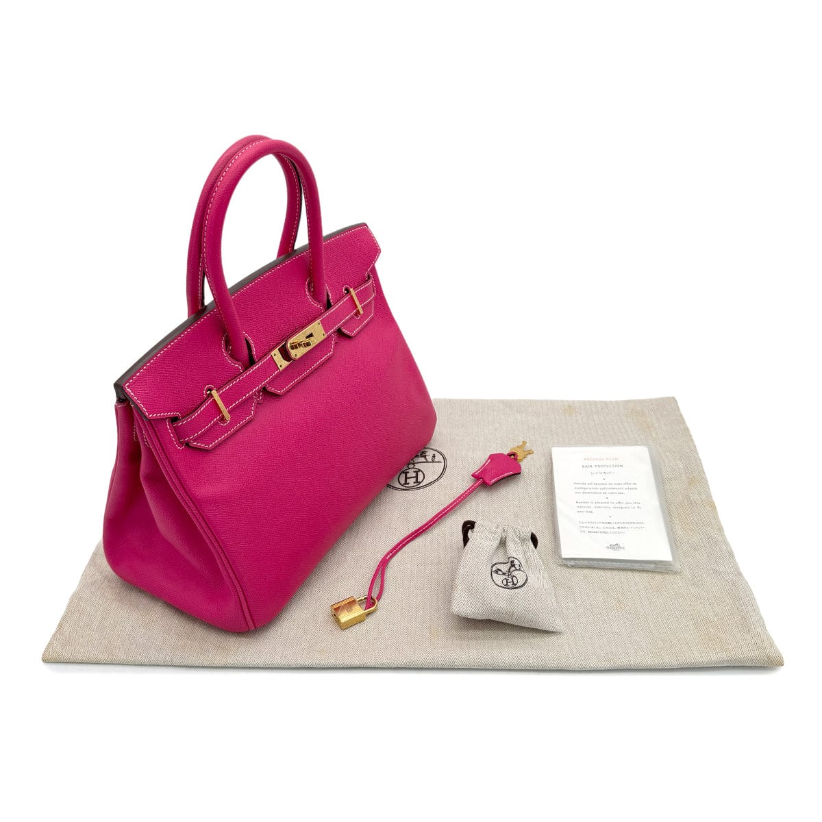 Luxury Promise Japan HERMES CANDY BIRKIN 30 ROSE TYRIEN VEAU EPSOM HAND BAG □Q GHW 90294138