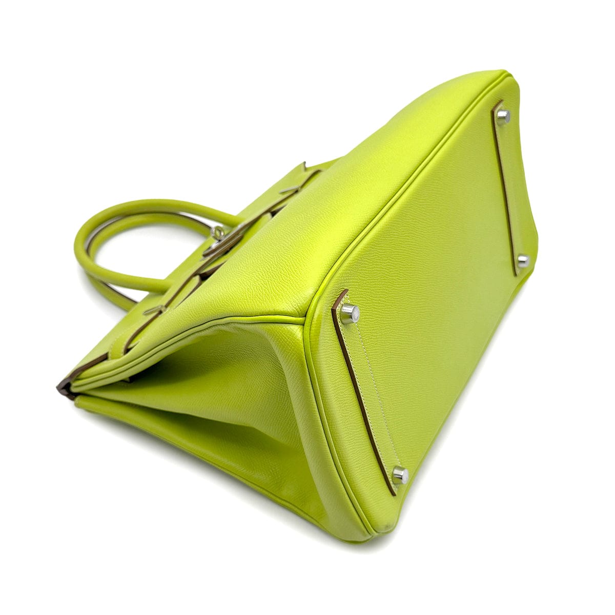 Luxury Promise Japan HERMES CANDY BIRKIN 35 KIWI LICHEN VEAU EPSOM HAND BAG 2011 SQUARE O PALLADIUM HARDWARE 90314554