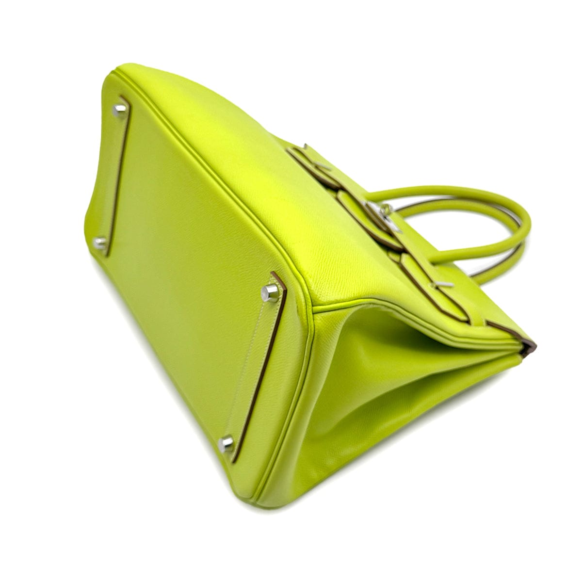 Luxury Promise Japan HERMES CANDY BIRKIN 35 KIWI LICHEN VEAU EPSOM HAND BAG 2011 SQUARE O PALLADIUM HARDWARE 90314554
