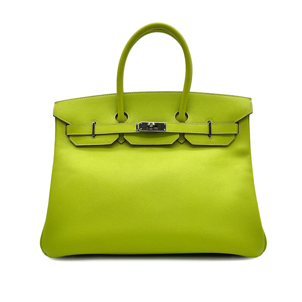 Luxury Promise Japan HERMES CANDY BIRKIN 35 KIWI LICHEN VEAU EPSOM HAND BAG 2011 SQUARE O PALLADIUM HARDWARE 90314554