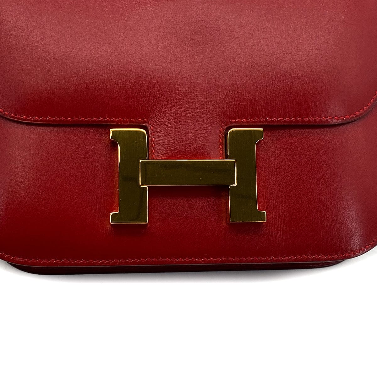 Luxury Promise Japan HERMES CONSTANCE 18 ROUGE VIF BOXCALF SHOULDER BAG 〇U GHW 90301626