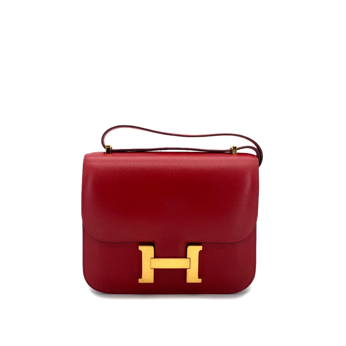 Luxury Promise Japan HERMES CONSTANCE 18 ROUGE VIF BOXCALF SHOULDER BAG 〇U GHW 90301626