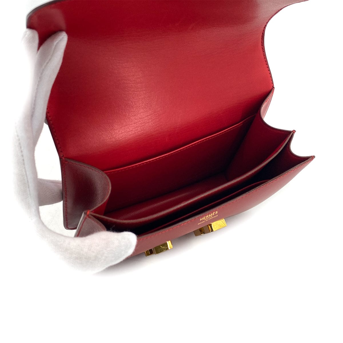 Luxury Promise Japan HERMES CONSTANCE 18 ROUGE VIF BOXCALF SHOULDER BAG 〇U GHW 90301626