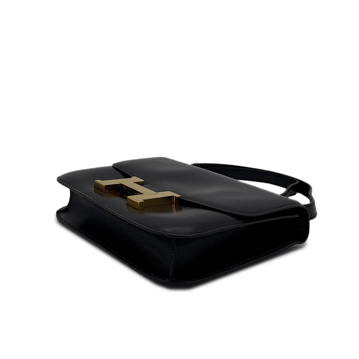 Luxury Promise Japan HERMES CONSTANCE 23 BLACK BOXCALF SHOULDER BAG 〇N GHW 90298157