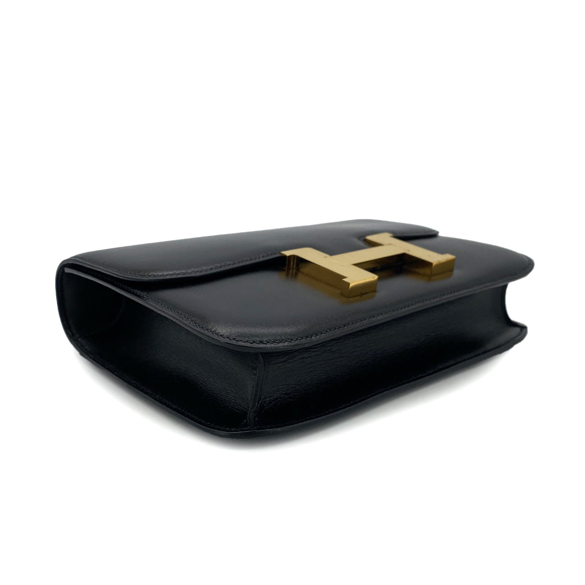 Luxury Promise Japan HERMES CONSTANCE 23 BLACK BOXCALF SHOULDER BAG 〇O GHW 90299789