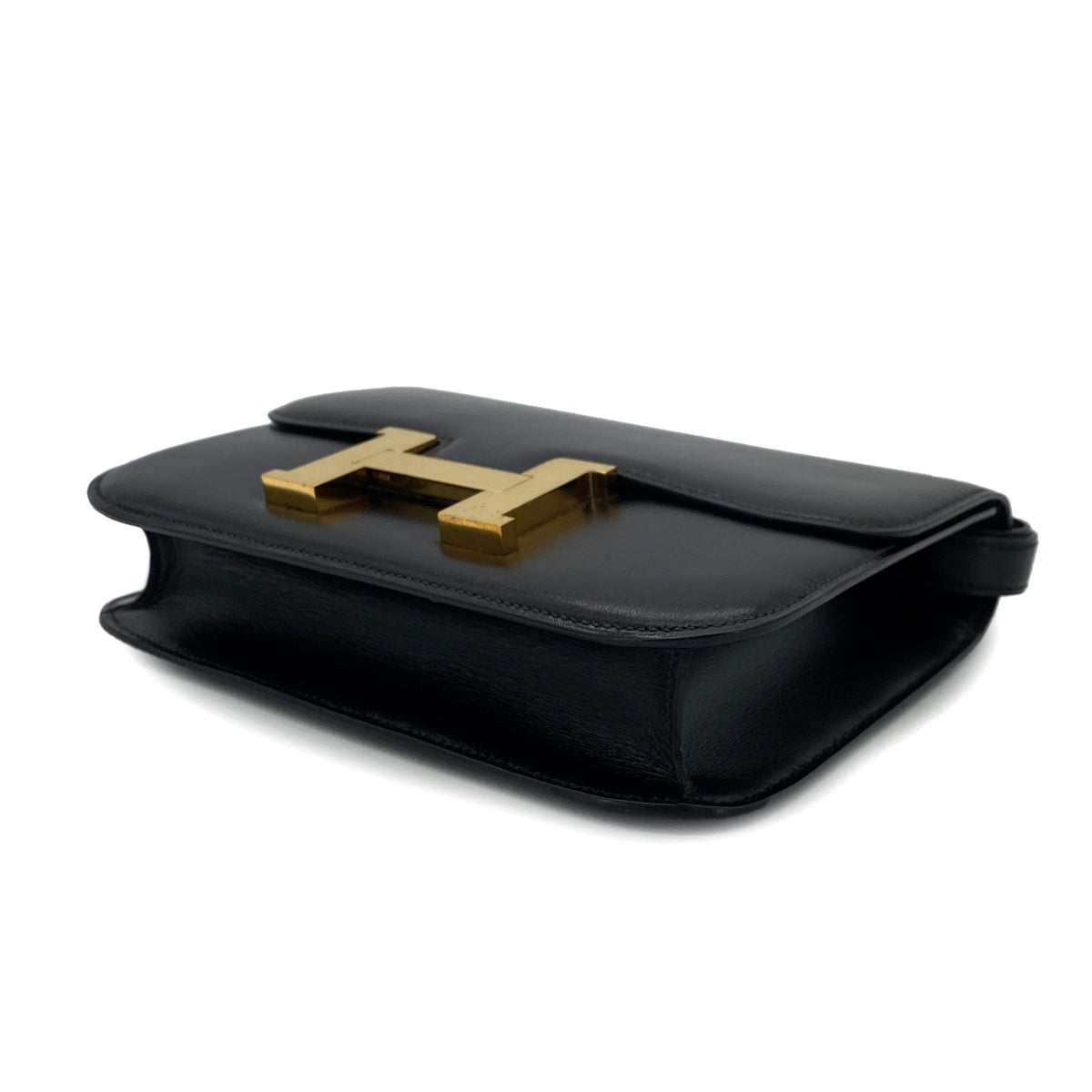 Luxury Promise Japan HERMES CONSTANCE 23 BLACK BOXCALF SHOULDER BAG 〇O GHW 90299789