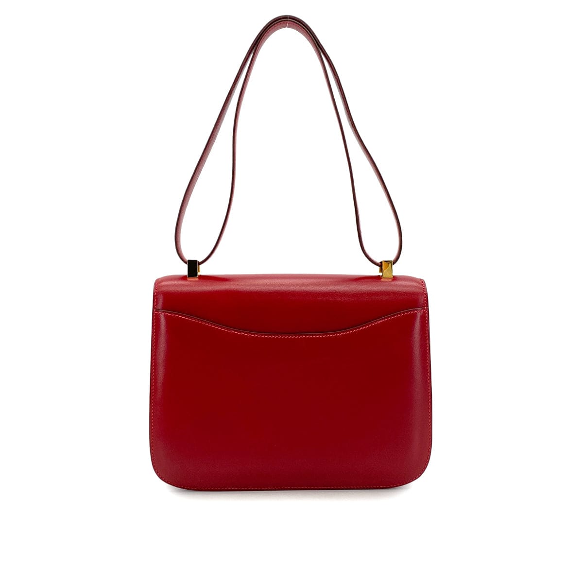 Luxury Promise Japan HERMES CONSTANCE 24 ROUGE GARANCE BOX CALF SHOULDER BAG 2011 SQUARE O GUILLOCHE HARDWARE 90324746