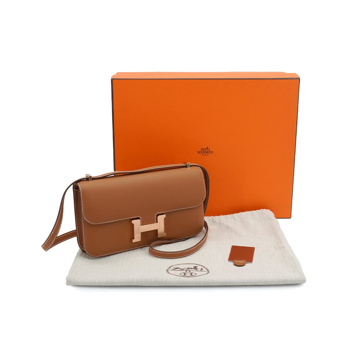 Luxury Promise Japan HERMES CONSTANCE ELAN GOLD EPSOM SHOULDER BAG 2025 K STAMP ROSE GOLD HARDWARE 90335784