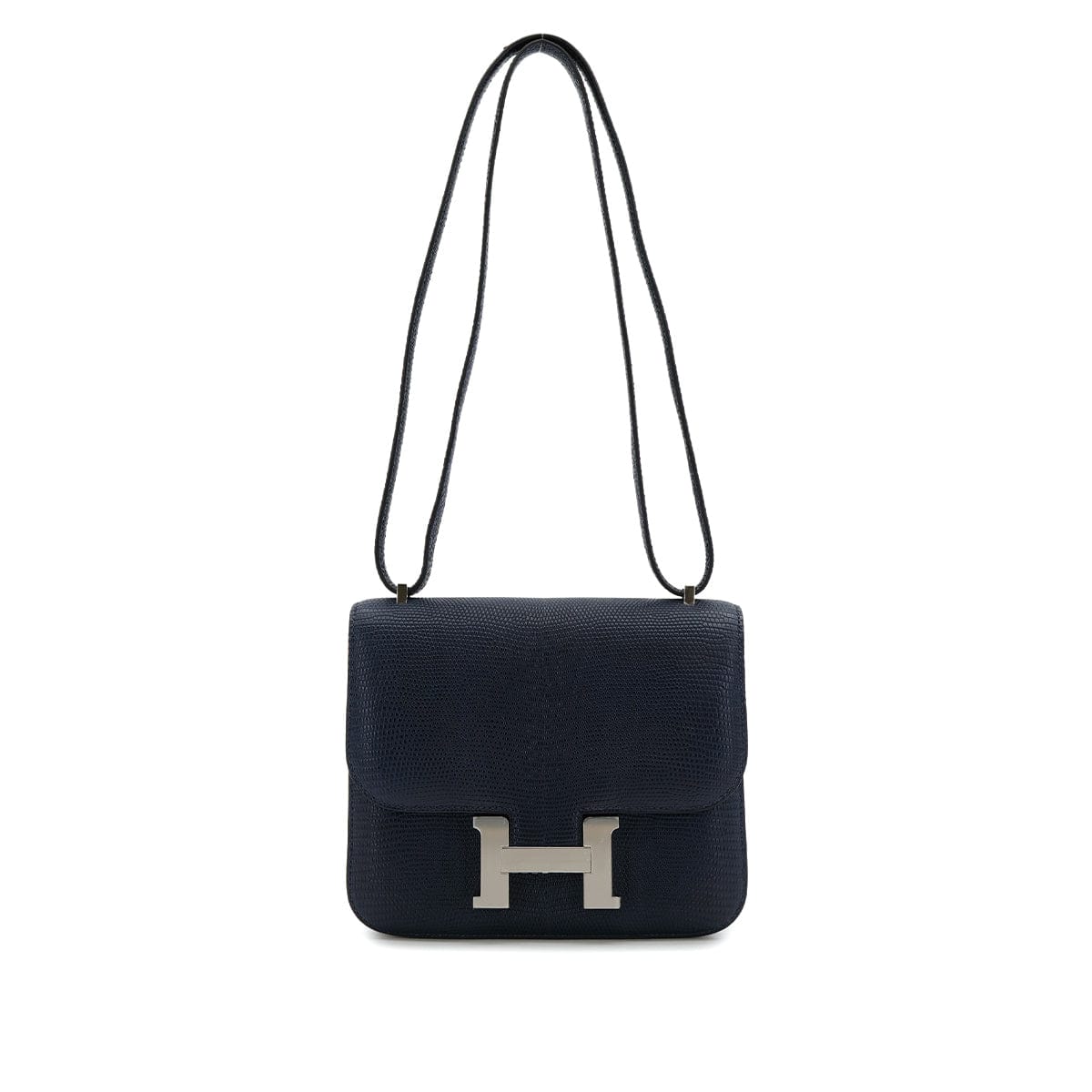 Luxury Promise Japan HERMES CONSTANCE MINI 18 AIZOME TOMEKON LIZARD SHOULDER BAG 2022 U PALLADIUM HARDWARE 90311955