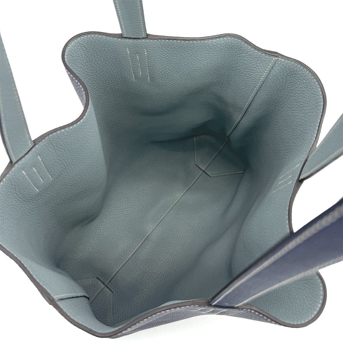 Luxury Promise Japan HERMES DOUBLE SENS 36 CIEL BLEU DE MALTE TAURILLON CLEMENCE TOTE SHOULDER BAG □P 90310256