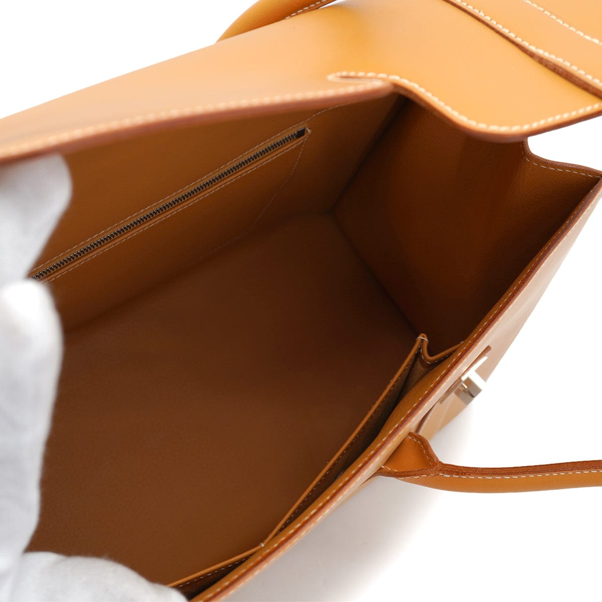 Luxury Promise Japan HERMES DRAG 37 NATUREL VEAU BARENIA HAND BAG 2000 SQUARE D PALLADIUM HARDWARE 90328123