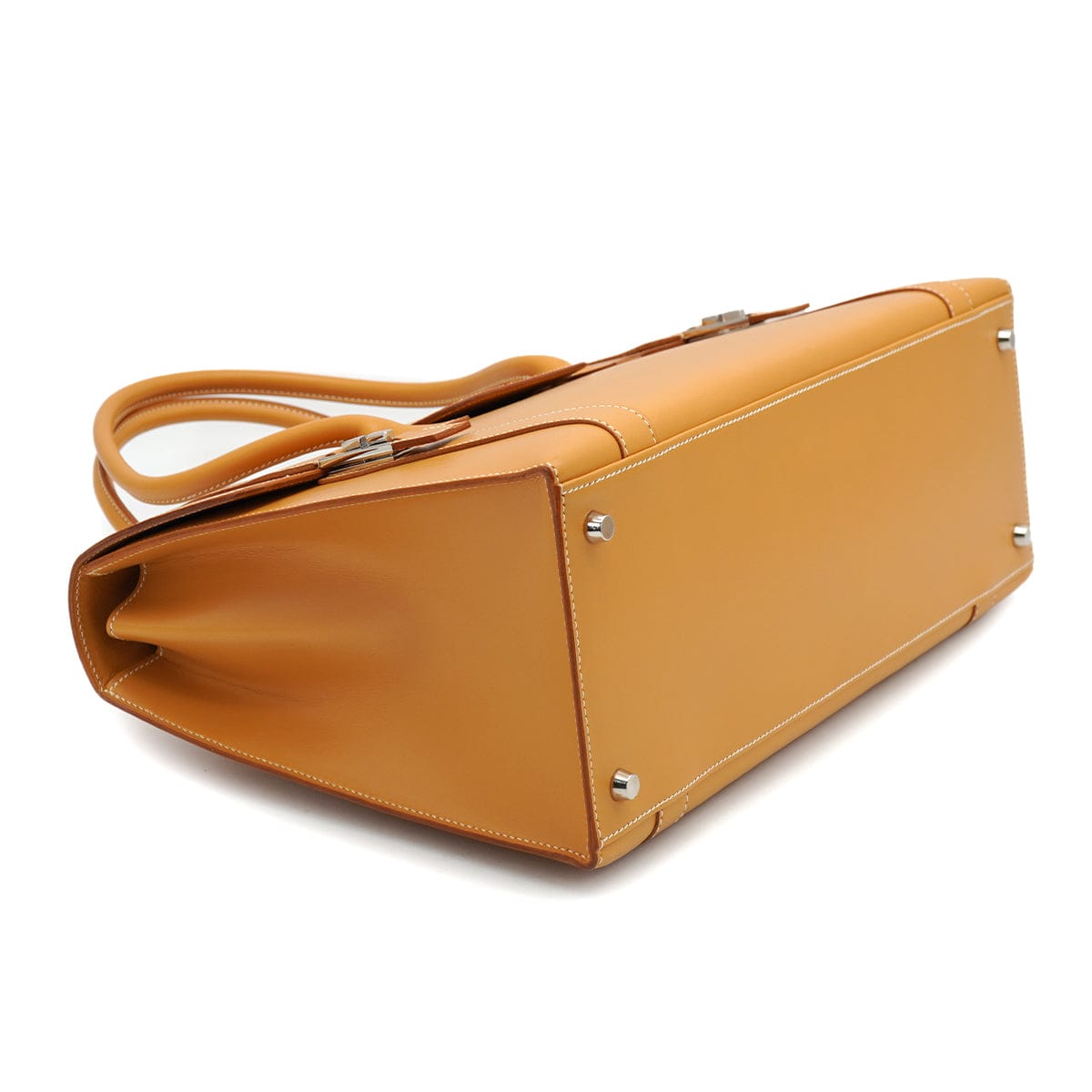 Luxury Promise Japan HERMES DRAG 37 NATUREL VEAU BARENIA HAND BAG 2000 SQUARE D PALLADIUM HARDWARE 90328123