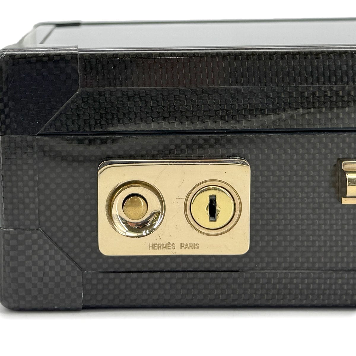 Luxury Promise Japan HERMES ESPACE PM ATTACHE CASE BUSINESS BAG BLACK CARBON VEAU CHAMONIX GHW 90299539