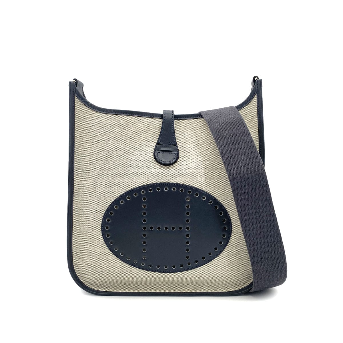 Luxury Promise Japan HERMES EVELYNE PM GRAPHITE BOXCALF TOILE H SHOULDER BAG □K 90295735