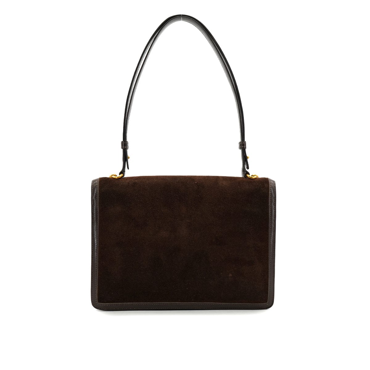 Luxury Promise Japan HERMES FONSBELLE CHOCOLAT DEBRIS BOX CALF SHOULDER BAG 1973 CIRCLE C GOLD HARDWARE 90327300
