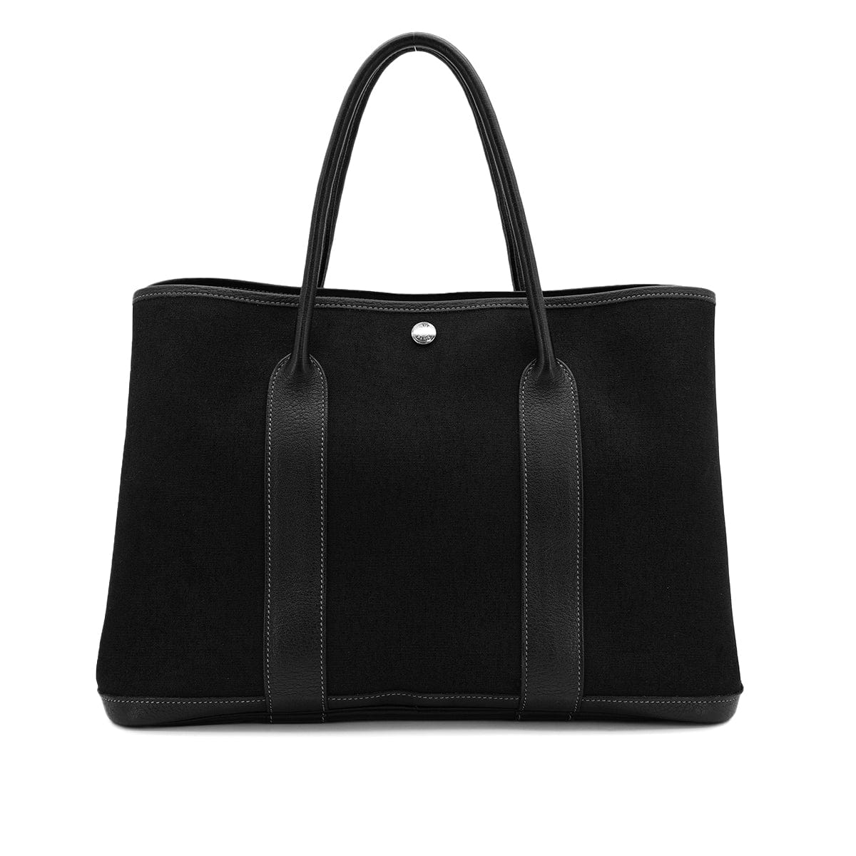 Luxury Promise Japan HERMES GARDEN PARTY 36 PM BLACK TOILE OFFICIER TOTE BAG 2004 SQUARE H 90311823