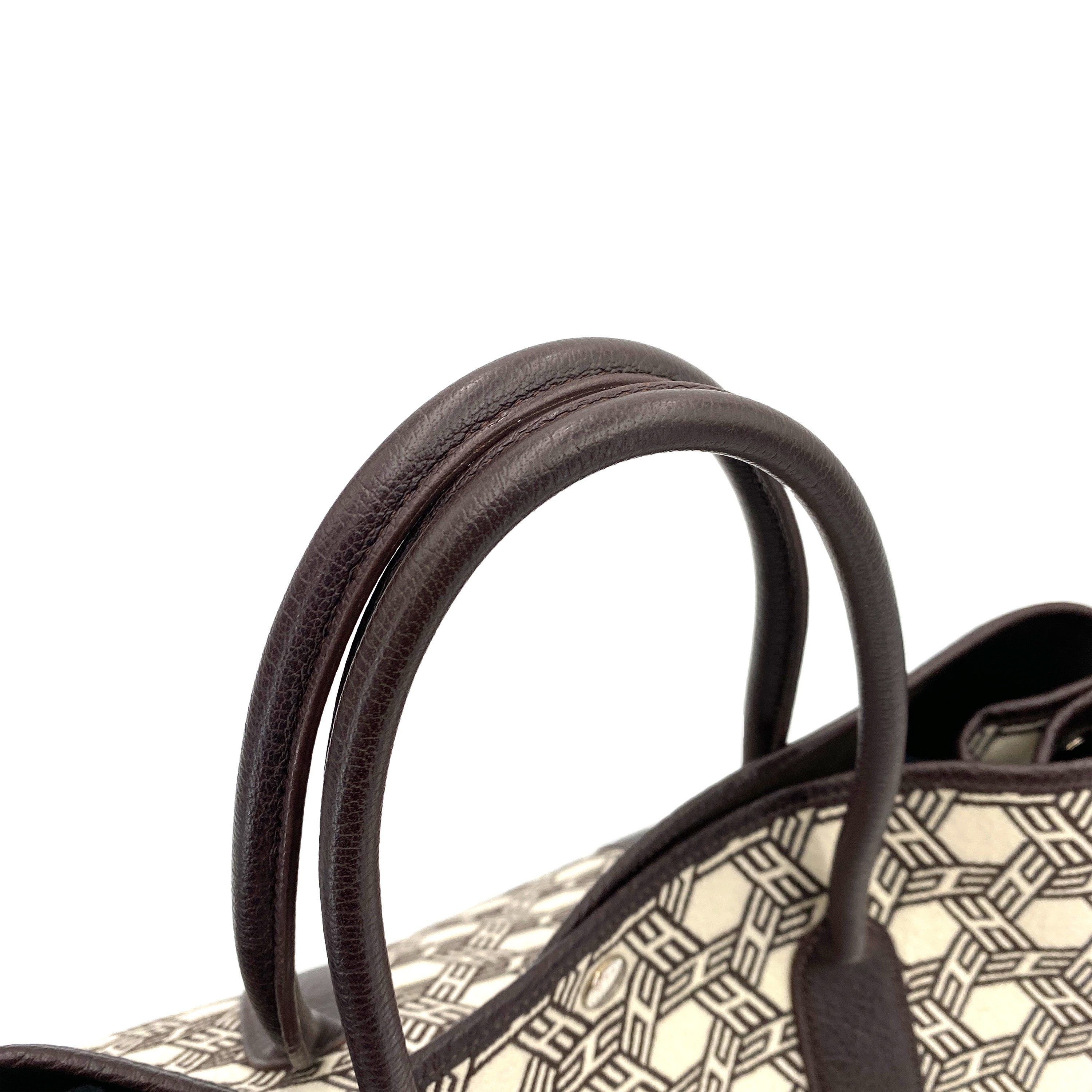 Luxury Promise Japan HERMES GARDEN PARTY 36 PM DARK BROWN TOILE SO H TOTE BAG □K 90245540