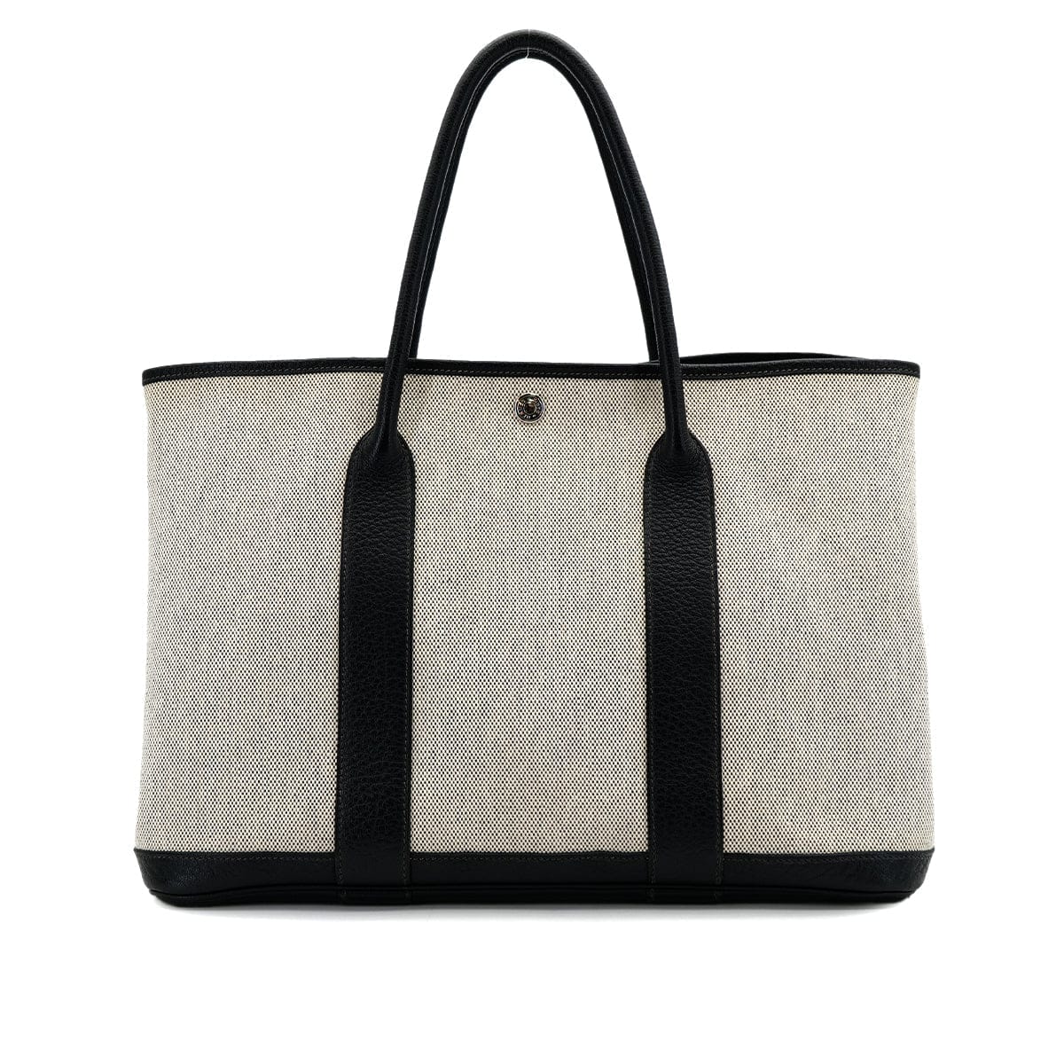 Luxury Promise Japan HERMES GARDEN PARTY 36 PM ECRU BLACK TOILE H BUFFLE SKIPPER TOTE BAG SQUARE N 90310338