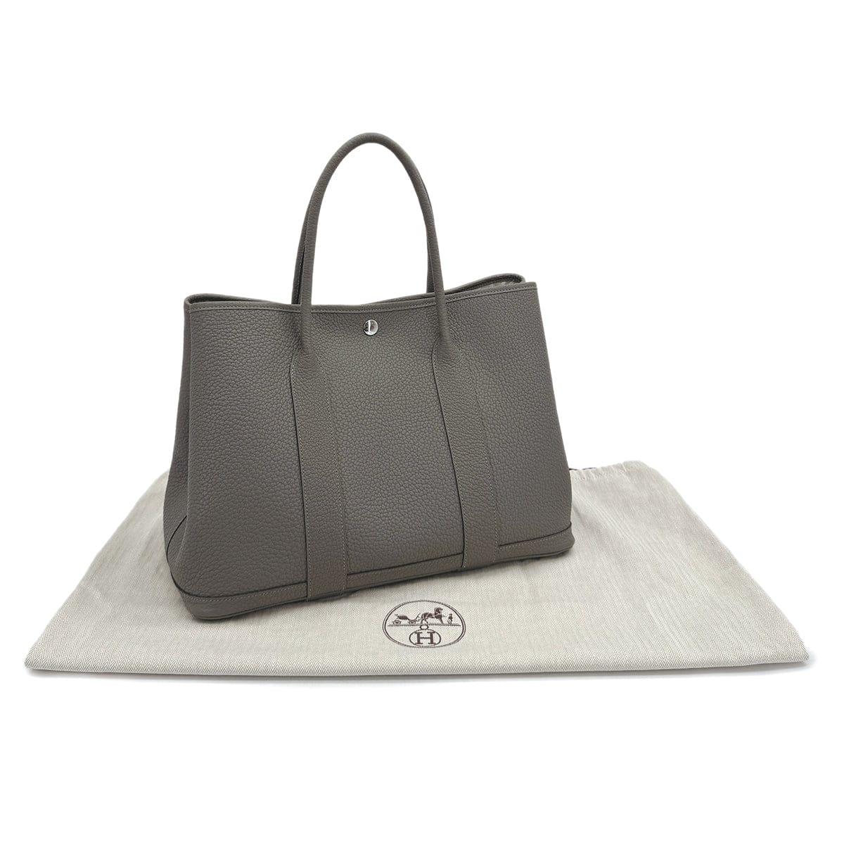 Luxury Promise Japan HERMES GARDEN PARTY PM GRIS MEYER VEAU NEGONDA TOTE BAG U 90310316