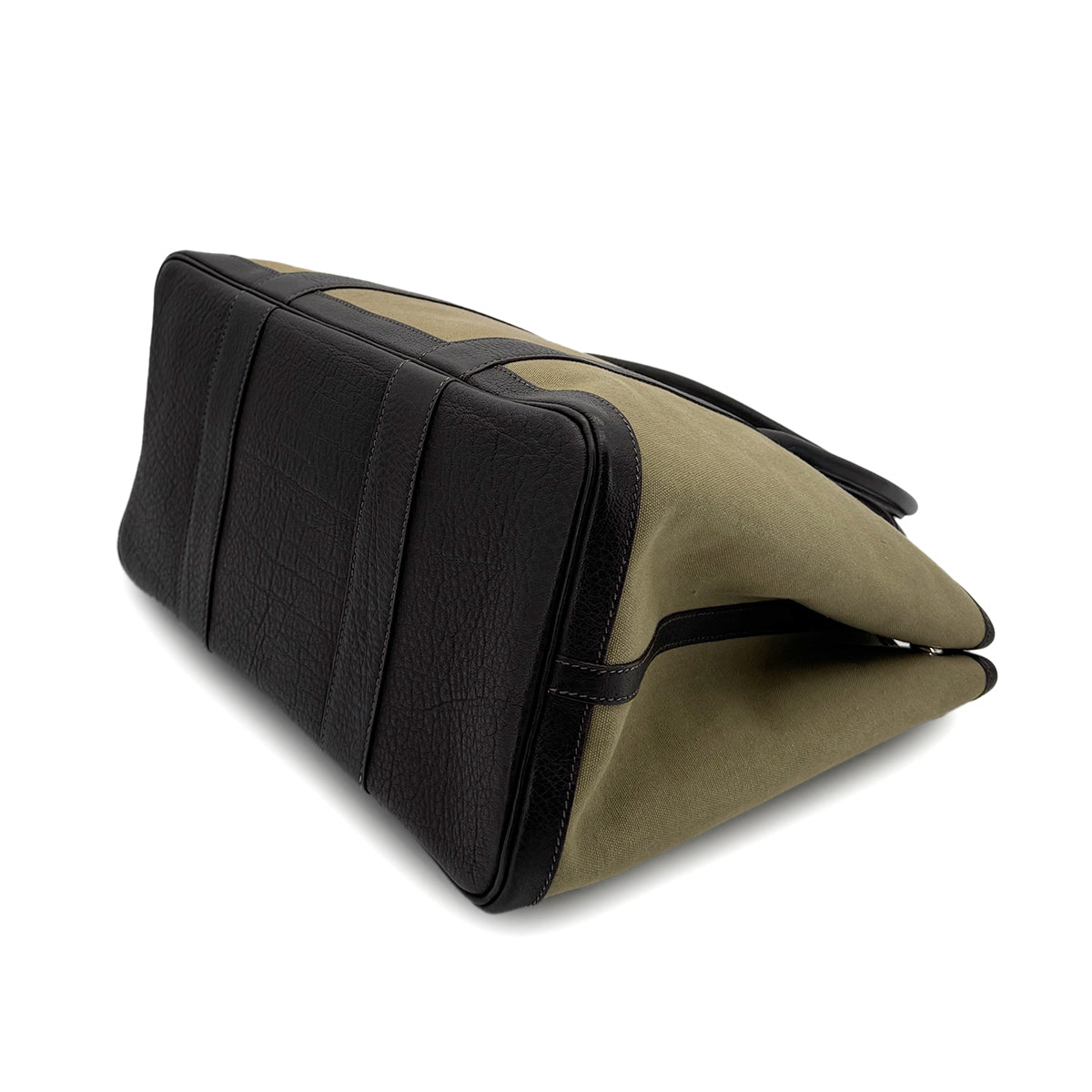 Luxury Promise Japan HERMES GARDEN PARTY PM KAHKI TOILE OFFICIER VEAU NEGONDA TOTE BAG □F 90303015