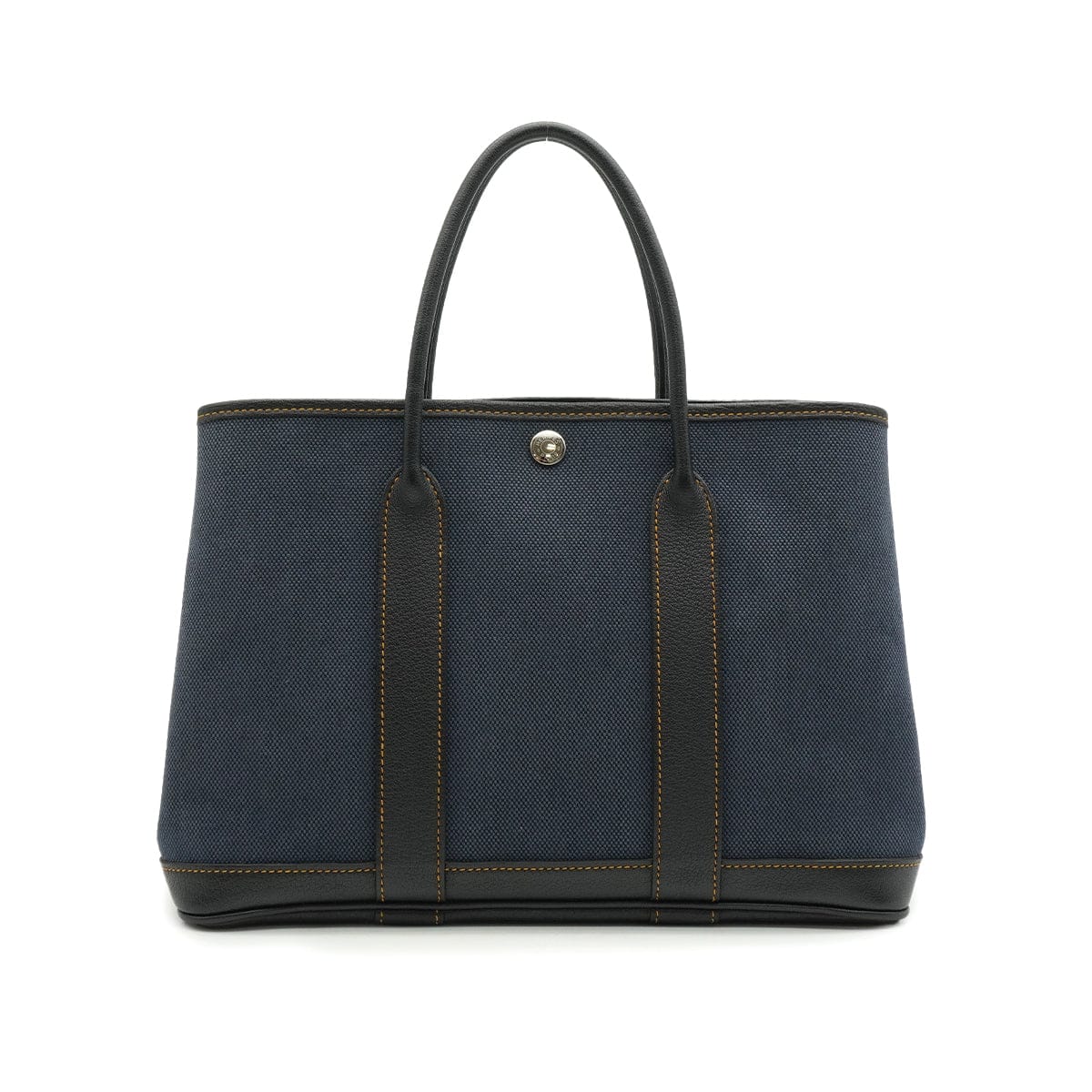 Luxury Promise Japan HERMES GARDEN PARTY TPM BLACK DENIM FONC BUFFLE SKIPPER TOILE H HAND BAG 2012 SQUARE P 90335887