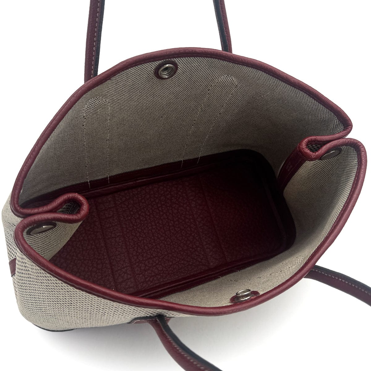 Luxury Promise Japan HERMES GARDEN PARTY TPM ROUGE H TOILE GM BUFFLE SKIPPER HAND BAG 2013 SQUARE Q 90315023